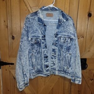 Vintage 1980s Levi's Acid Wash Trucker Jacket 70507-0219 Made in USA Size L Mens